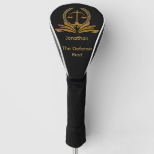 Funny retired defence lawyer  golf head cover
