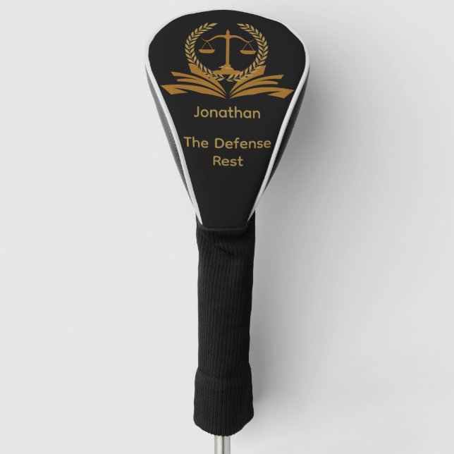 Funny retired defense lawyer  golf head cover (Front)