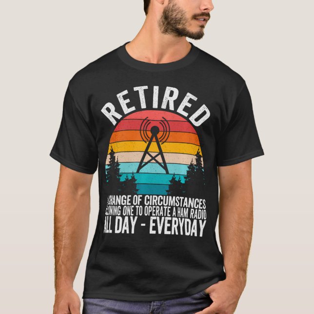 Funny Retired Definition Ham Radio Operator T-Shirt (Front)