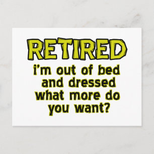Funny retired designs postcard