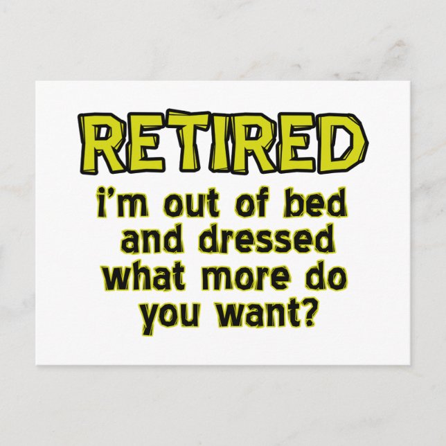 Funny retired designs postcard (Front)