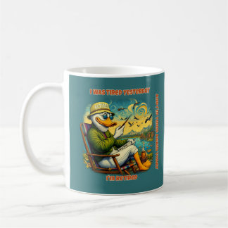Funny Retired Duck Personalized Retirement Gift Coffee Mug
