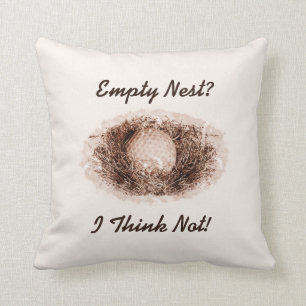 Funny Retired Empty Nest Golf Ball Retirement Cushion
