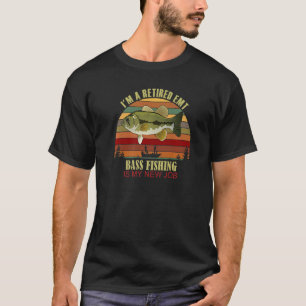 Funny Retired EMT New Job Bass Fishing Premium T-Shirt