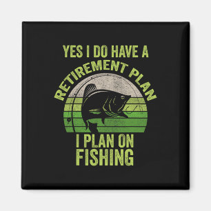 Funny Retired Fishing Shirt For Men Magnet