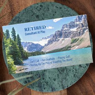 Funny Retired, Lake Mountains, Profession Gag Vs 2 Business Card