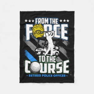 Funny Retired Lice Officer Golf Retirement Gift  Fleece Blanket
