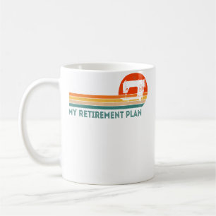 Funny Retired My Retirement Plan Sewing Quilting R Coffee Mug