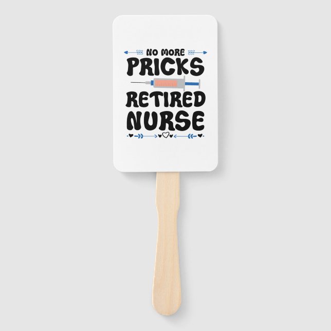 Funny Retired nurse- Nursing Retirement Party Gag  Hand Fan (Front)
