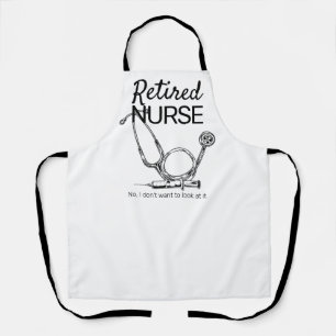 Funny Retired Nurse RN Retirement Medical Apron