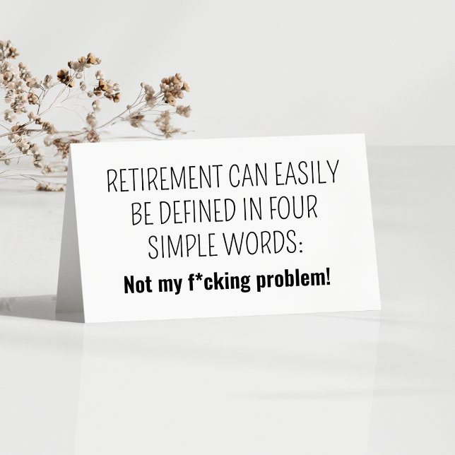Funny Retired Party for Coworker Retirement Party Card (Creator Uploaded)