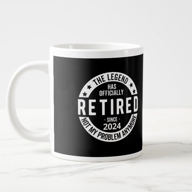 funny retirement 2024 large coffee mug (Left)