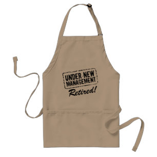 Funny retirement BBQ apron   Under new management