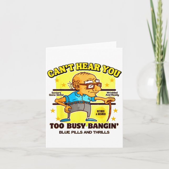 Funny Retirement Bold Inappropriate Funny Gag Gift Card (Front)