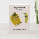 Funny Retirement Card<br><div class="desc">Cute and funny bananas retirement card for anyone. This card is customisable with your personalised message.</div>