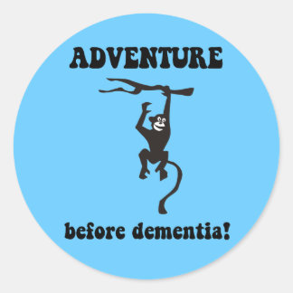Funny retirement classic round sticker