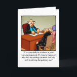 Funny Retirement Congratulations Card<br><div class="desc">Enjoy spreading the laughter with this hilarious retirement congratulations greeting card by artist Bill Abbott; send some laughs along with your best wishes and congratulations. Bill Abbott's cartoon "Spectickles" the internationally syndicated comic has also appeared in Hallmark U.K.,  Reader's Digest and other fine magazines!</div>