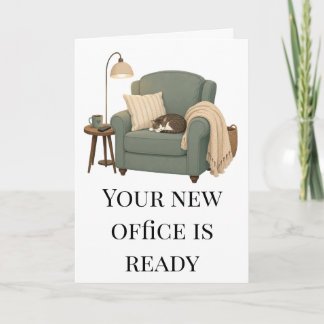 Funny Retirement Cosy Chair Cat Humour Card
