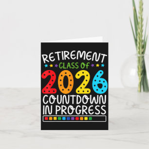 Funny Retirement Countdown 2026 Colorful Future Li Thank You Card