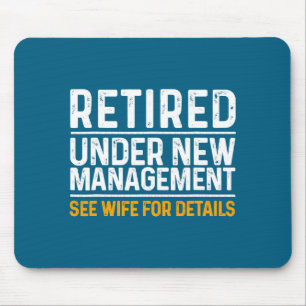 Funny Retirement Design Men Dad Retiring Party  Mouse Pad