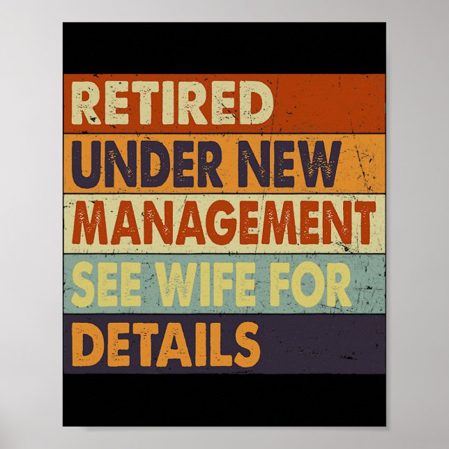 Funny Retirement Design Men Dad Retiring Party Poster (Front)