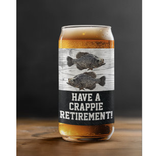 Funny Retirement Fishing Crappie Pun Gift Can Glass