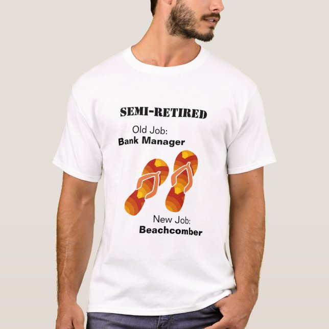 Funny Retirement Flip Flops Beachcomber T-Shirt (Front)