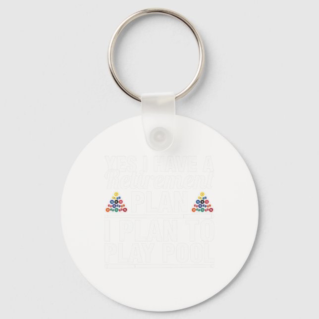 Funny Retirement For Billiards Pool Lovers Mm  Key Ring (Front)