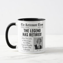 Funny Retirement Gift Custom Newspaper Headline