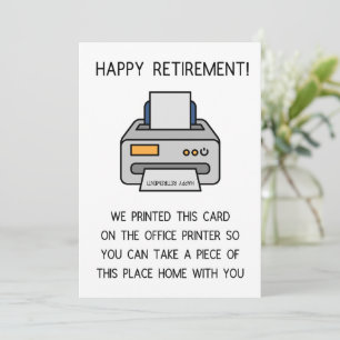 Funny Retirement Gift,  Holiday Card