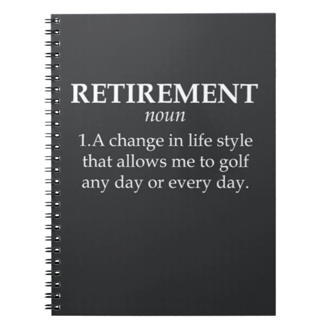 Funny Retirement Gifts For Retiree Player Dad  Notebook (Front)