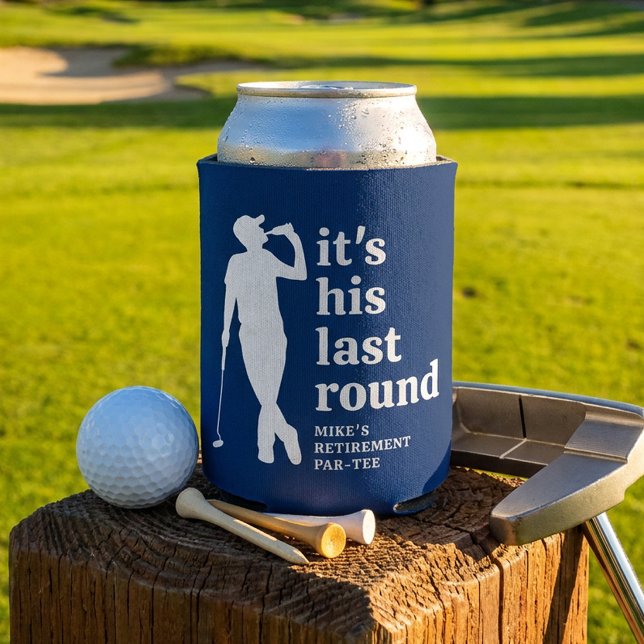 Funny Retirement Golf Blue Can Cooler (Creator Uploaded)