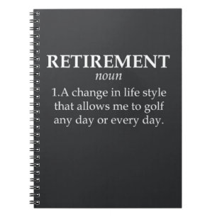 Funny Retirement Golf Gift For Retiree Player Dad Notebook