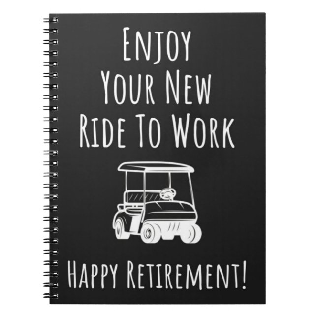 Funny Retirement Golf Notebook (Front)