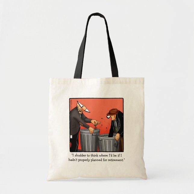 Funny Retirement Humour Book Tote Bag (Front)