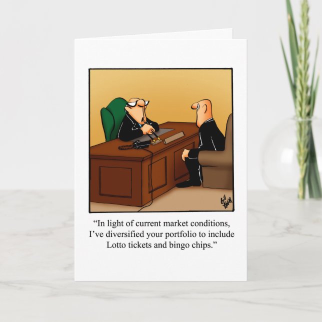 Funny Retirement Humour Greeting Card (Front)