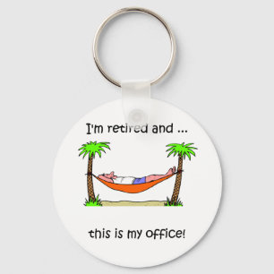 Funny retirement humour key ring
