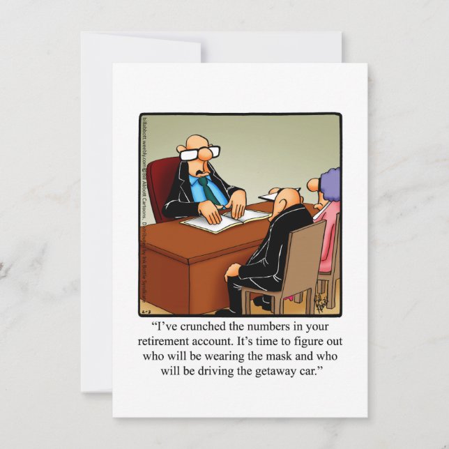 Funny Retirement Humour Party Invitations (Front)