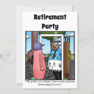 Funny Retirement Humour Party Invitations