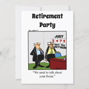 Funny Retirement Humour Party Invitations