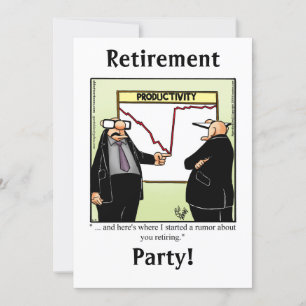 Funny Retirement Humour Party Invitations