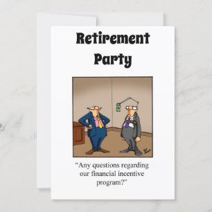 Funny Retirement Humour Party Invitations