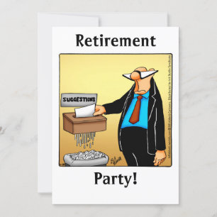 Funny Retirement Humour Party Invitations