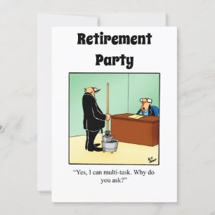 Funny Retirement Humour Party Invitations