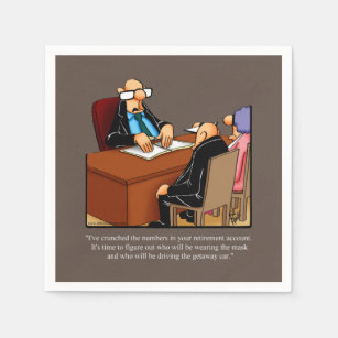 Funny Retirement Humour Party Napkins