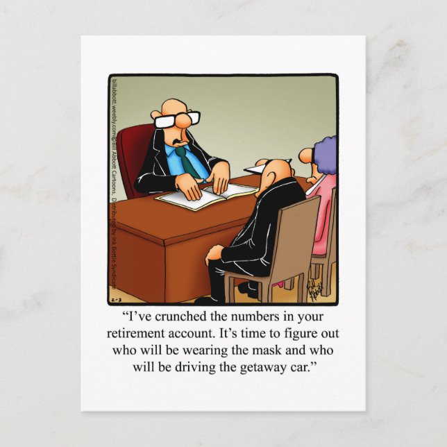 Funny Retirement Humour Postcard "Spectickles" (Front)