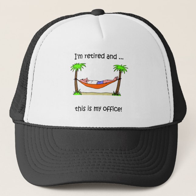 Funny retirement humour trucker hat (Front)
