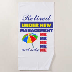 funny retirement in the sun beach towel