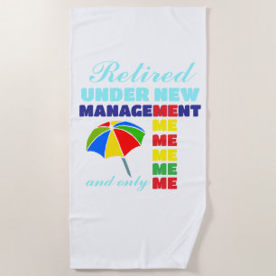 funny retirement in the sun beach towel