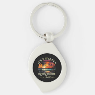 Funny Retirement It's 5 o'clock Everywhere Key Ring